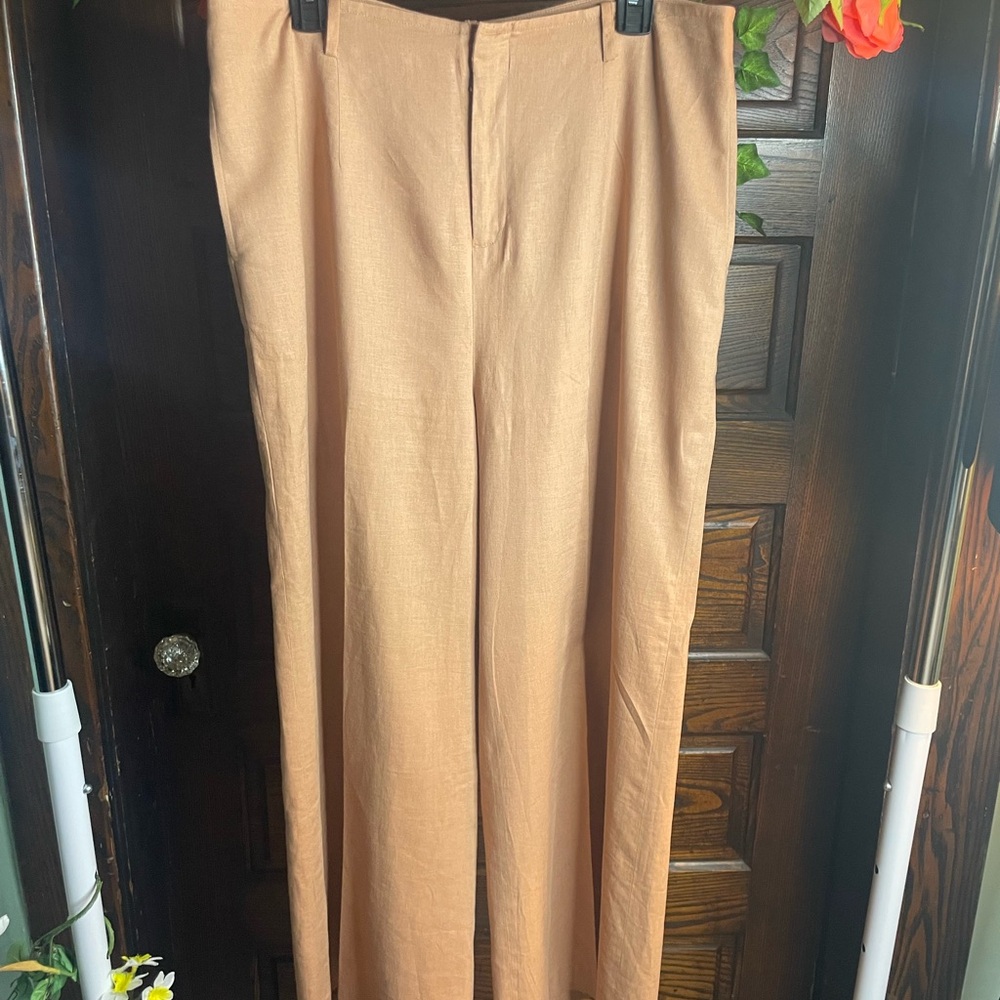 OPEN EDIT large linen pant fits like XL cropped